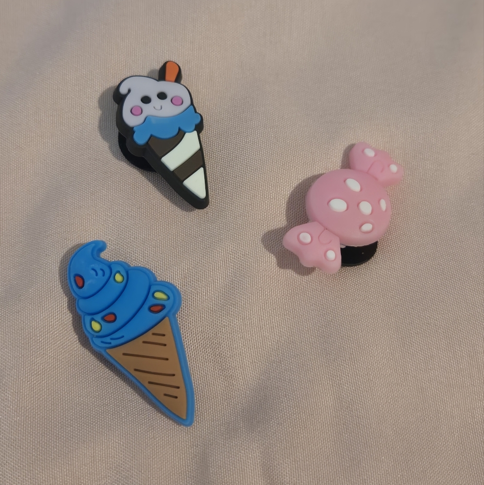 Shoes Charms NEW. Ice cream cones and candy